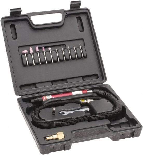 Chicago Pneumatic - 7 CFM, Pencil Grinder Kit - 60,000 RPM, 6.3 bar Air Pressure, 90 psi Air Pressure - Exact Tool & Supply