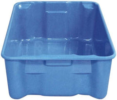 MFG Tray - 300 Lb Load Capacity Blue Fiberglass Tote Container - Stacking, Nesting, 19.3" Long x 12-1/2" Wide x 6" High - Exact Tool & Supply