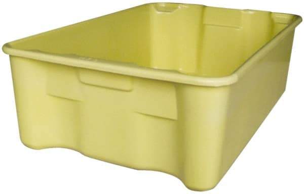 MFG Tray - 300 Lb Load Capacity Yellow Fiberglass Tote Container - Stacking, Nesting, 17.9" Long x 10.6" Wide x 5" High - Exact Tool & Supply