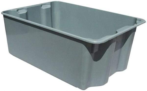 MFG Tray - 500 Lb Load Capacity Gray Fiberglass Tote Container - Stacking, Nesting, 27-1/2" Long x 20" Wide x 14.1" High - Exact Tool & Supply