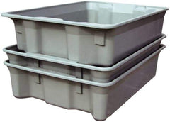 MFG Tray - 500 Lb Load Capacity White Fiberglass Tote Container - Stacking, Nesting, 42-1/2" Long x 20" Wide x 14.3" High - Exact Tool & Supply