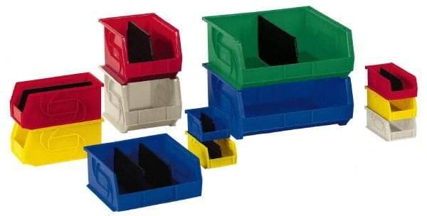 LEWISBins+ - 40 Lb. Load Capacity, 10-3/4" Deep, Blue Polypropylene Hopper Stacking Bin - 7" High x 8-1/4" Wide x 10-3/4" Long - Exact Tool & Supply