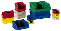 LEWISBins+ - 40 Lb. Load Capacity, 10-3/4" Deep, Blue Polypropylene Hopper Stacking Bin - 7" High x 8-1/4" Wide x 10-3/4" Long - Exact Tool & Supply