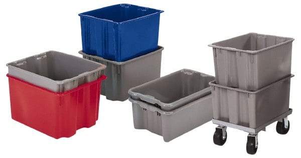 LEWISBins+ - 4.7 Cu Ft, 70 Container, 300 Stack Lb Load Capacity Red Polyethylene Tote Container - Stacking, Nesting, 30.1" Long x 24" Wide x 15.1" High - Exact Tool & Supply