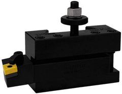 Dorian Tool - Series EA, #1 Turning & Facing Tool Post Holder - 25" & Up Lathe Swing, 4" OAH x 7" OAL, 1-1/2" Max Tool Cutting Size, 87.38mm Centerline Height - Exact Tool & Supply