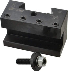 Dorian Tool - Series CXA, #1 Turning & Facing Tool Post Holder - 350 to 430mm Lathe Swing, 2-1/4" OAH x 3-3/4" OAL, 3/4" Max Tool Cutting Size, 1-5/8" Centerline Height - Exact Tool & Supply