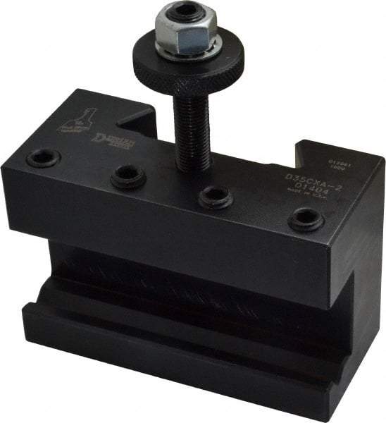 Dorian Tool - Series CXA, #2 Boring, Turning & Facing Tool Post Holder - 350 to 430mm Lathe Swing, 2-1/4" OAH x 3-3/4" OAL, 3/4" Max Tool Cutting Size, 1-5/8" Centerline Height - Exact Tool & Supply