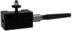 Dorian Tool - Series DA, #5 Morse Taper Tool Post Holder - 430 to 810mm Lathe Swing, 3-1/2" OAH x 5-5/8" OAL, 2-5/16" Centerline Height - Exact Tool & Supply