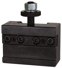Dorian Tool - Series DA, #71C Carbide Combination Cut-Off Tool Post Holder - 430 to 810mm Lathe Swing, 3" OAH x 6" OAL, 65.07mm Centerline Height - Exact Tool & Supply