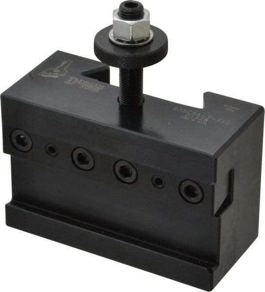 Dorian Tool - Series CXA, #71C Carbide Combination Cut-Off Tool Post Holder - 350 to 430mm Lathe Swing, 2-1/4" OAH x 3-3/4" OAL, 41.28mm Centerline Height - Exact Tool & Supply