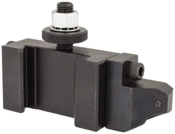 Dorian Tool - Series AXA, #881 Threading Tool Post Holder with External On-Edge Cartridge - 300mm & Under Lathe Swing, 1-1/2" OAH x 3.87" OAL, 7/8" Centerline Height - Exact Tool & Supply