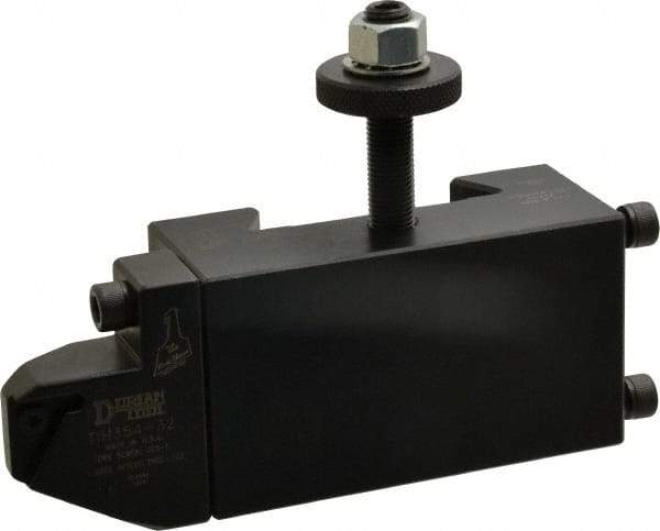 Dorian Tool - Series CXA, #881 Threading Tool Post Holder with External On-Edge Cartridge - 350 to 430mm Lathe Swing, 2" OAH x 5.12" OAL, 1-1/4" Centerline Height - Exact Tool & Supply