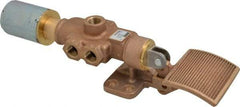 Parker - 1/2" NPT HD Manual Spool Valve - 4-Way Spring Return, Pedal Type, Foot Bracket Mounting & 4.97 CV Rate - Exact Tool & Supply