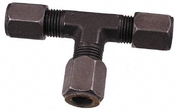 Parker - Metal Flareless Bite Tube Union Tee - 3/16 NPTF - Exact Tool & Supply