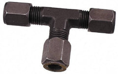 Parker - Metal Flareless Bite Tube Union Tee - 3/16 NPTF - Exact Tool & Supply
