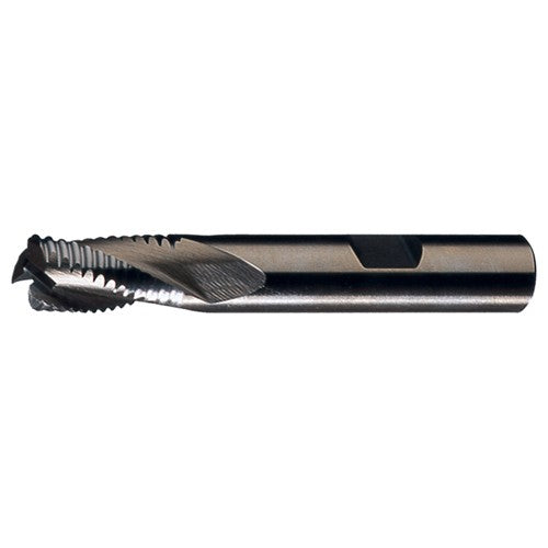 ‎1/2″ × 1/2″ × 1/2″ × 2-1/2″ RHS / RHC HSS-CO 8% (M42) 4-Flute, Center Cutting Coarse Profile Roughing End Mill - TiCN - Exact Tool & Supply
