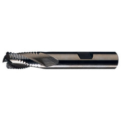 ‎1/2″ × 1/2″ × 1/2″ × 2-1/2″ RHS / RHC HSS-CO 8% (M42) 4-Flute, Center Cutting Coarse Profile Roughing End Mill - TiCN - Exact Tool & Supply