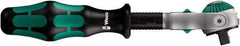 Wera - 1/4" Drive Round Head Ratchet - Satin Finish, 6" OAL, 72 Gear Teeth, Ergonomic with Speed Tube Handle, Locking Flex Head - Exact Tool & Supply