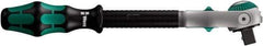 Wera - 1/2" Drive Round Head Ratchet - Satin Finish, 11" OAL, 72 Gear Teeth, Ergonomic with Speed Tube Handle, Locking Flex Head - Exact Tool & Supply