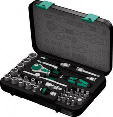 Wera - 42 Piece 1/4" Drive Socket & Bit Set - Comes in Molded Steel Case with High Density Foam Insert - Exact Tool & Supply