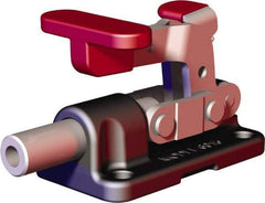 De-Sta-Co - 562.02 Lb Load Capacity, Flanged Base, Carbon Steel, Standard Straight Line Action Clamp - 4 Mounting Holes, 0.22" Mounting Hole Diam, 0.39" Plunger Diam, T-Handle Handle - Exact Tool & Supply