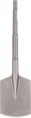 DeWALT - 4" Head Width, 4-1/2" OAL, 0.7" Shank Diam, Spade Chisel - Spline Drive, Spline Shank, Steel - Exact Tool & Supply