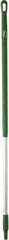 Vikan - 51 x 1-1/4" Aluminum Squeegee Handle - European Threaded Connection, Green - Exact Tool & Supply