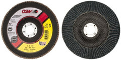 CGW Abrasives - 6" 40 Grit 7/8" Center Hole Type 27 Zirconia Alumina Flap Disc - Exact Tool & Supply