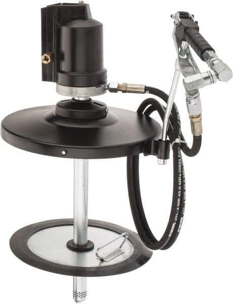 PRO-LUBE - Grease Lubrication 1 Lb/min Flow Steel Air-Operated Pump - For 25 to 50 Lb & 5 Gal Container - Exact Tool & Supply