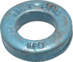 Metric Blue - M6 Screw, Alloy Steel Standard Flat Washer - 6.87mm ID x 13mm OD, 2.7mm Thick - Exact Tool & Supply