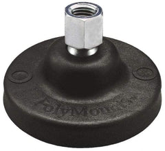 Gibraltar - 10000 Lb Capacity, 3/4-10 Thread, 2-1/4" OAL, Steel Stud, Tapped Pivotal Socket Mount Leveling Pad - 5" Base Diam, Steel Pad, 1-1/16" Hex - Exact Tool & Supply