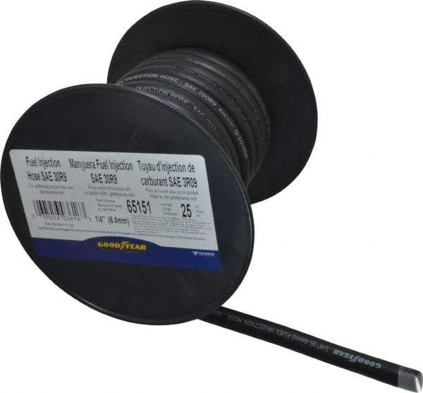 Continental ContiTech - 1/4" ID x 25' Fuel Injection Hose - Hypalon, Black - Exact Tool & Supply