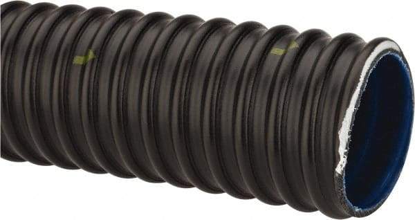 Continental ContiTech - 2" ID x 2.46" OD, 40 Max psi, 29 In. Hg, Dry Material Handling & Transfer Hose - Urethane, -40 to 158°F, 2-1/2" Bend Radius, 100' Coil Length, Black - Exact Tool & Supply