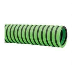 Continental ContiTech - -20 to 180°F, 1-1/2" Inside x 1.78" Outside Diam, Thermoplastic Liquid Suction & Discharge Hose - Green & Black, 100' Long, 29 Vacuum Rating, 50 psi Working & 150 psi Brust Pressure - Exact Tool & Supply
