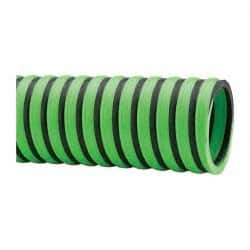Continental ContiTech - -20 to 180°F, 2 Inch Inside x 2.4 Inch Outside Diameter, Thermoplastic Liquid Suction and Discharge Hose - Green and Black, 100 Ft. Long, 29 Vacuum Rating, 50 psi Working and 150 psi Brust Pressure - Exact Tool & Supply