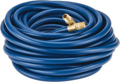 Continental ContiTech - 1/4" ID x 1/2" OD 50' Long Multipurpose Air Hose - MNPT x MNPT Ends, 300 Working psi, -10 to 158°F, 1/4" Fitting, Blue - Exact Tool & Supply