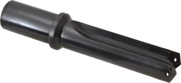 Allied Machine and Engineering - Series 2.5, 1-3/16 to 1-3/8" Diam, 1-1/4" Diam Straight Shank with Flange, Straight Flute Spade Drill - 3-3/8" Max Depth, 5-13/64" Body Length, 7-11/32" OAL, Short Length, Through Coolant - Exact Tool & Supply