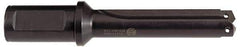 Allied Machine and Engineering - Series 2, 31/32 to 1-3/8" Diam, 1-1/4" Diam Straight Shank with Flange, Straight Flute Spade Drill - 2-1/4" Max Depth, 3-5/8" Body Length, 5-49/64" OAL, Short Length, Through Coolant - Exact Tool & Supply