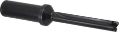 Allied Machine and Engineering - Series Z, 7/16 to 1/2" Diam, 3/4" Diam Straight Shank with Flange, Straight Flute Spade Drill - 2-3/8" Max Depth, 3-5/8" Body Length, 5-9/16" OAL, Standard Length, Through Coolant - Exact Tool & Supply
