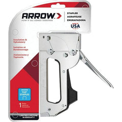 Arrow - Manual Staple Gun - Chrome Plated Steel - Exact Tool & Supply