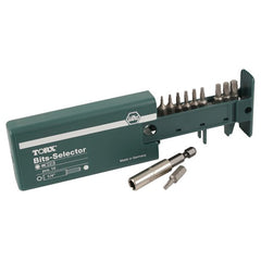 Torx Bit Selector Set T5-T30, Magnetic 1/4″ Bit Holder in Plastic Storage Box - Exact Tool & Supply