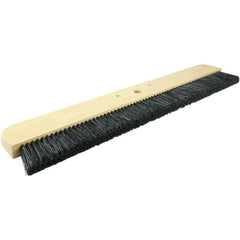24″ Cement Finishing Brush, Wood Block, Black Polypropylene Fill, 2-1/4″ Trim - Exact Tool & Supply