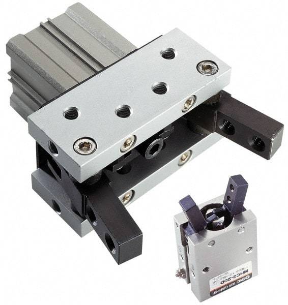 SMC PNEUMATICS - M5x0.8 Single Action Air Gripper - External Parallel Gripper, 51 to 102 psi - Exact Tool & Supply