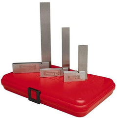 SPI - 3 Piece, 2, 3, 4 Inch Base Length, 2, 4, 6 Inch Blade Length, Square Set - Exact Tool & Supply