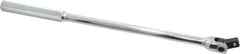 Proto - 3/8" Drive Socket Flex Handle - 12" OAL, Chrome Finish - Exact Tool & Supply