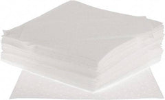 Brady SPC Sorbents - 20.5 Gal Capacity per Package, Oil Only Pad - 17" Long x 15" Wide, White, Polyester/Cotton - Exact Tool & Supply