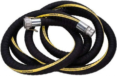 Alliance Hose & Rubber - 1-1/2" ID x 1.91" OD x 25' OAL, Cam & Groove Petroleum Transfer Hose - 250 Max Working psi, -40 to 200°F, 1.5" Bend Radius, 1-1/2" Fitting, Black - Exact Tool & Supply