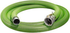 Alliance Hose & Rubber - -40 to 180°F, 4" Inside x 4.67" Outside Diam, Thermoplastic Rubber with Polyethylene Helix Liquid Suction & Discharge Hose - Green & Black, 20' Long, 29 Vacuum Rating, 40 psi Working & 150 psi Brust Pressure - Exact Tool & Supply