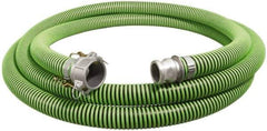 Alliance Hose & Rubber - -40 to 180°F, 6" Inside x 6-3/4" Outside Diam, Thermoplastic Rubber with Polyethylene Helix Liquid Suction & Discharge Hose - Green & Black, 25' Long, 29 Vacuum Rating, 25 psi Working & 150 psi Brust Pressure - Exact Tool & Supply