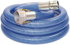 Alliance Hose & Rubber - -40 to 150°F, 4" Inside x 4-1/2" Outside Diam, PVC Liquid Suction & Discharge Hose - Transparent Blue, 20' Long, 29 Vacuum Rating, 55 psi Working Pressure - Exact Tool & Supply